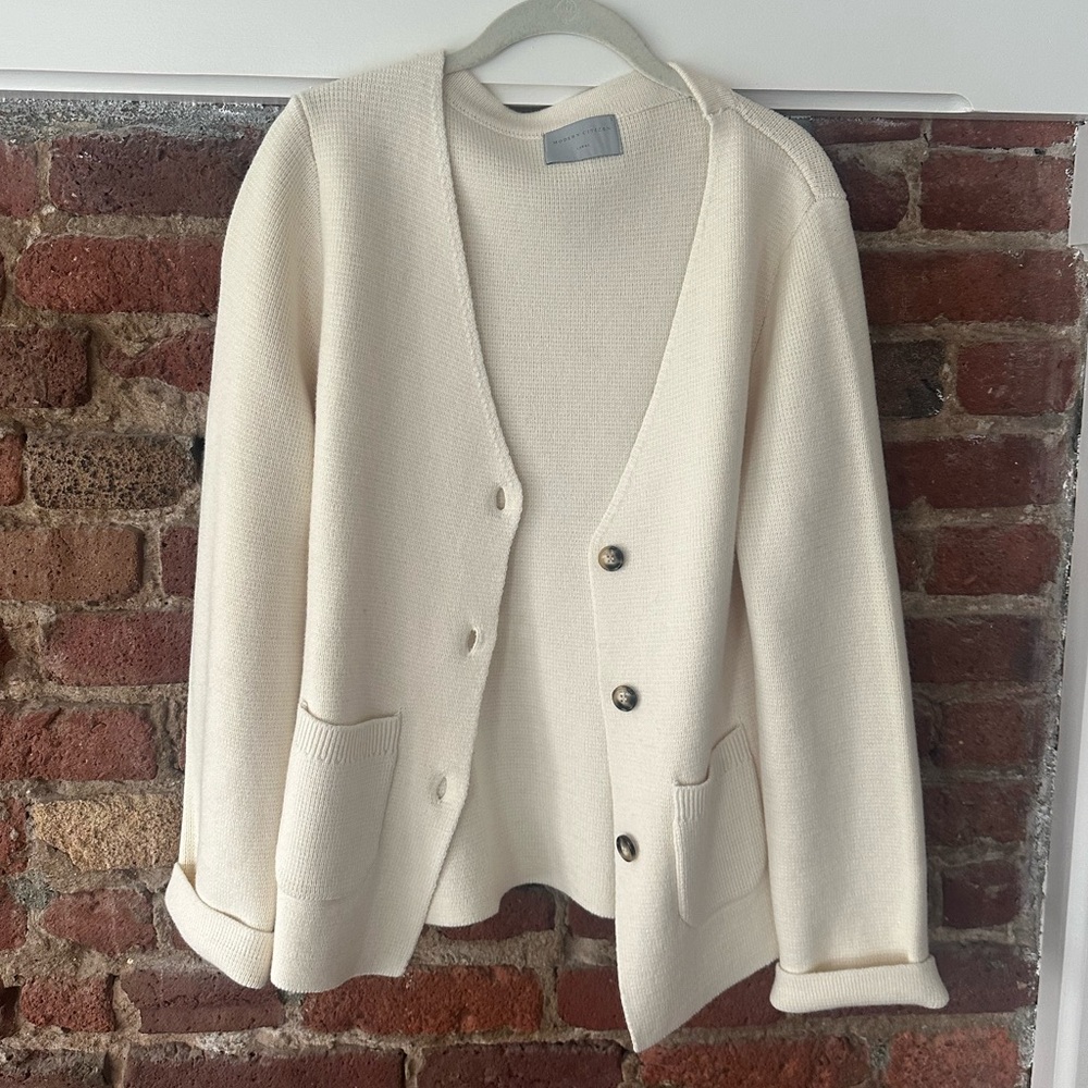 Modern Citizen Cream Knit Blazer